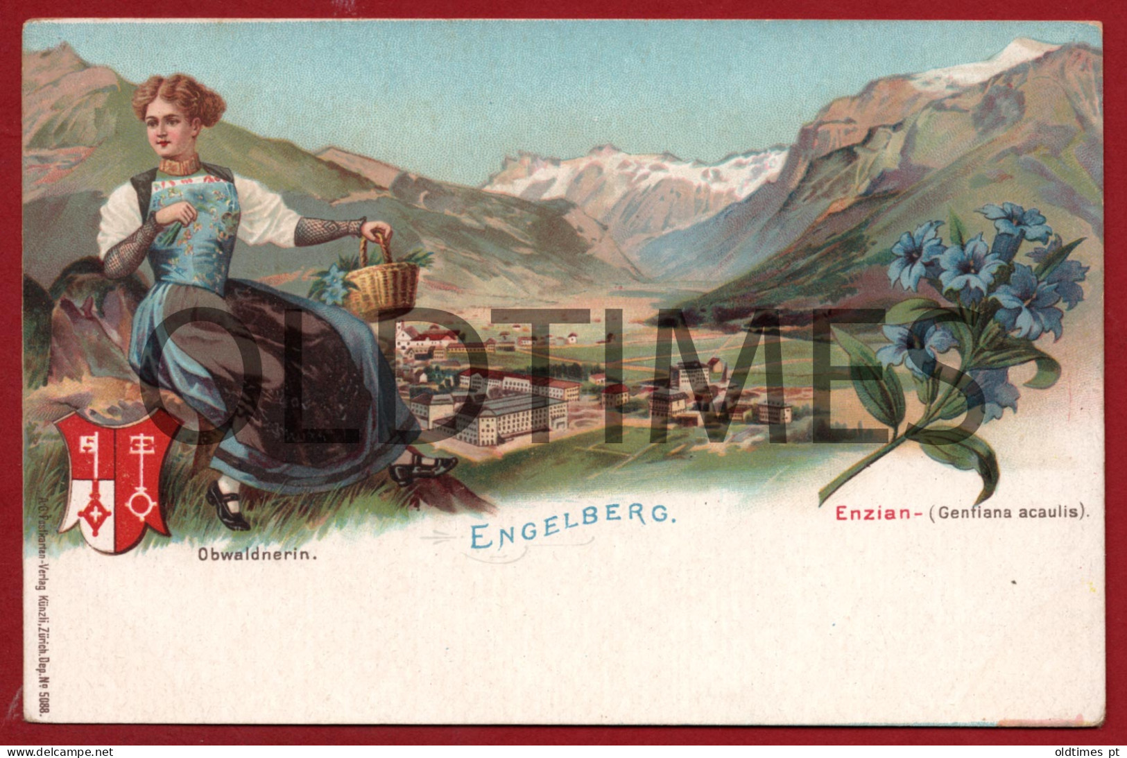 SWITZERLAND - ENGELBERG - OBWALDNERIN - ENZIAN - 1900 PC - Autres & Non Classés