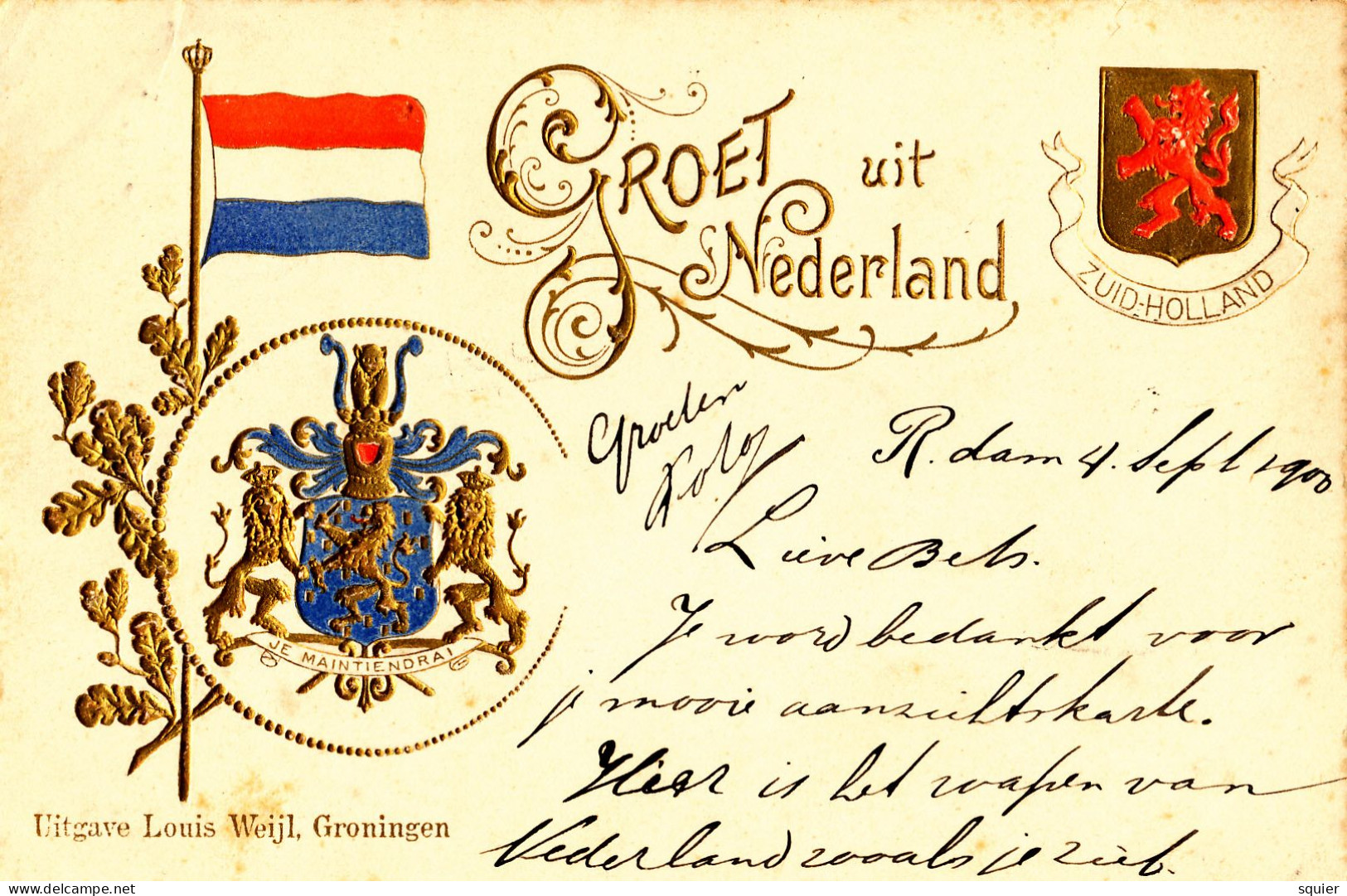 Louis Weijl ,Groet Uit, Poststempel 1900 - Autres & Non Classés