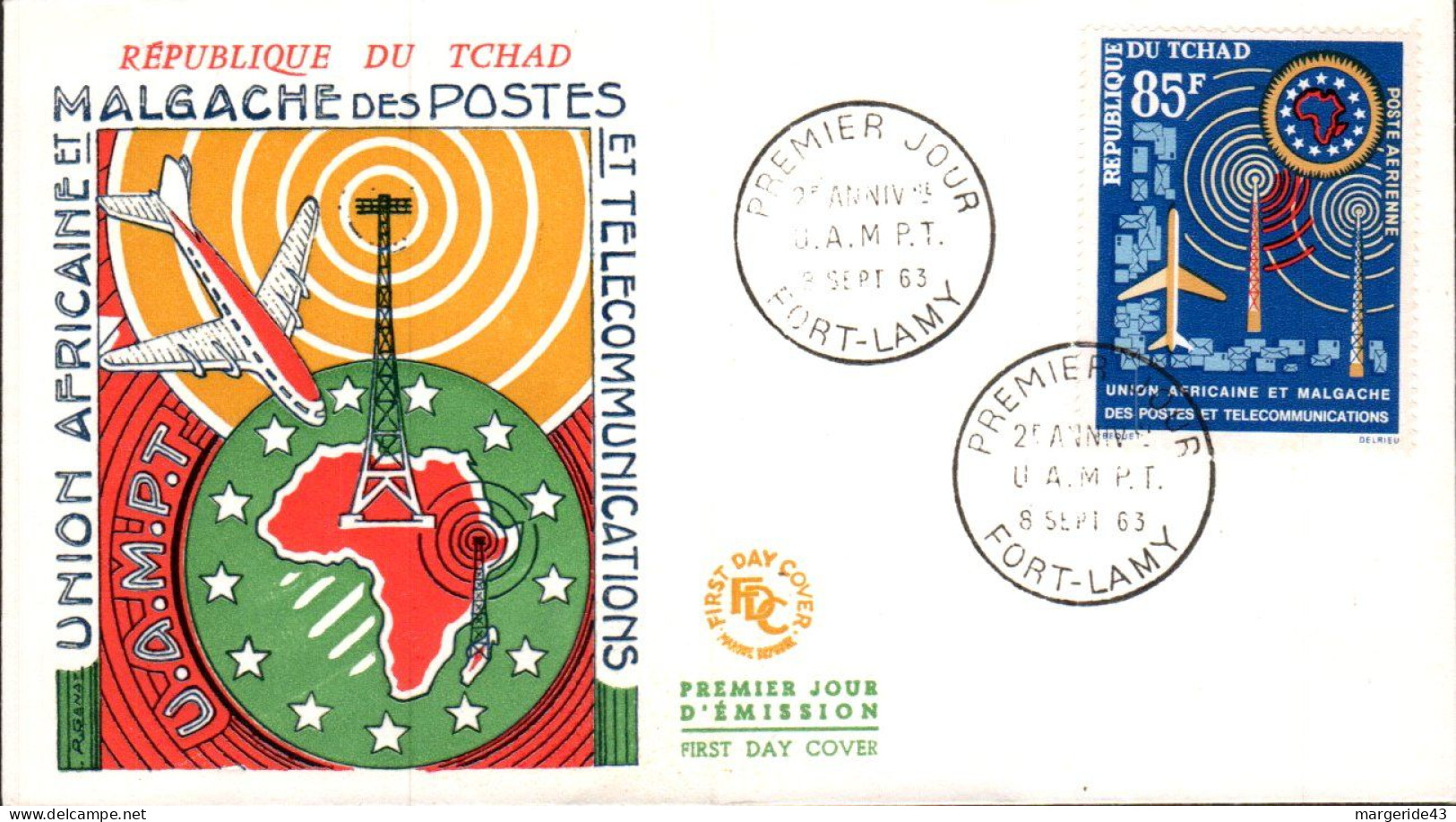 TCHAD FDC 1959 2 ANS U A M P T - Chad (1960-...)