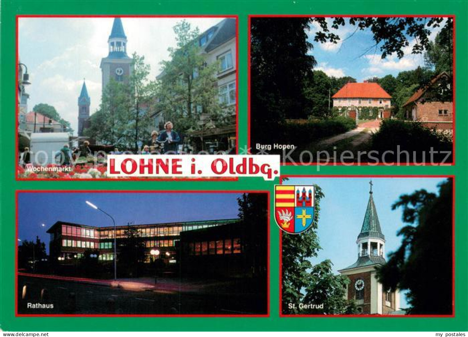 73673838 Lohne Oldenburg Wochenmarkt Rathaus Burg Hopen St Gertrud Lohne Oldenbu - Lohne
