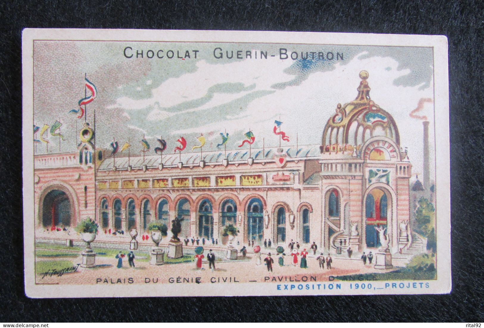 Chromo "Chocolat GUERIN-BOUTRON" - Série "PROJETS EXPOSITION PARIS 1900" - Guérin-Boutron