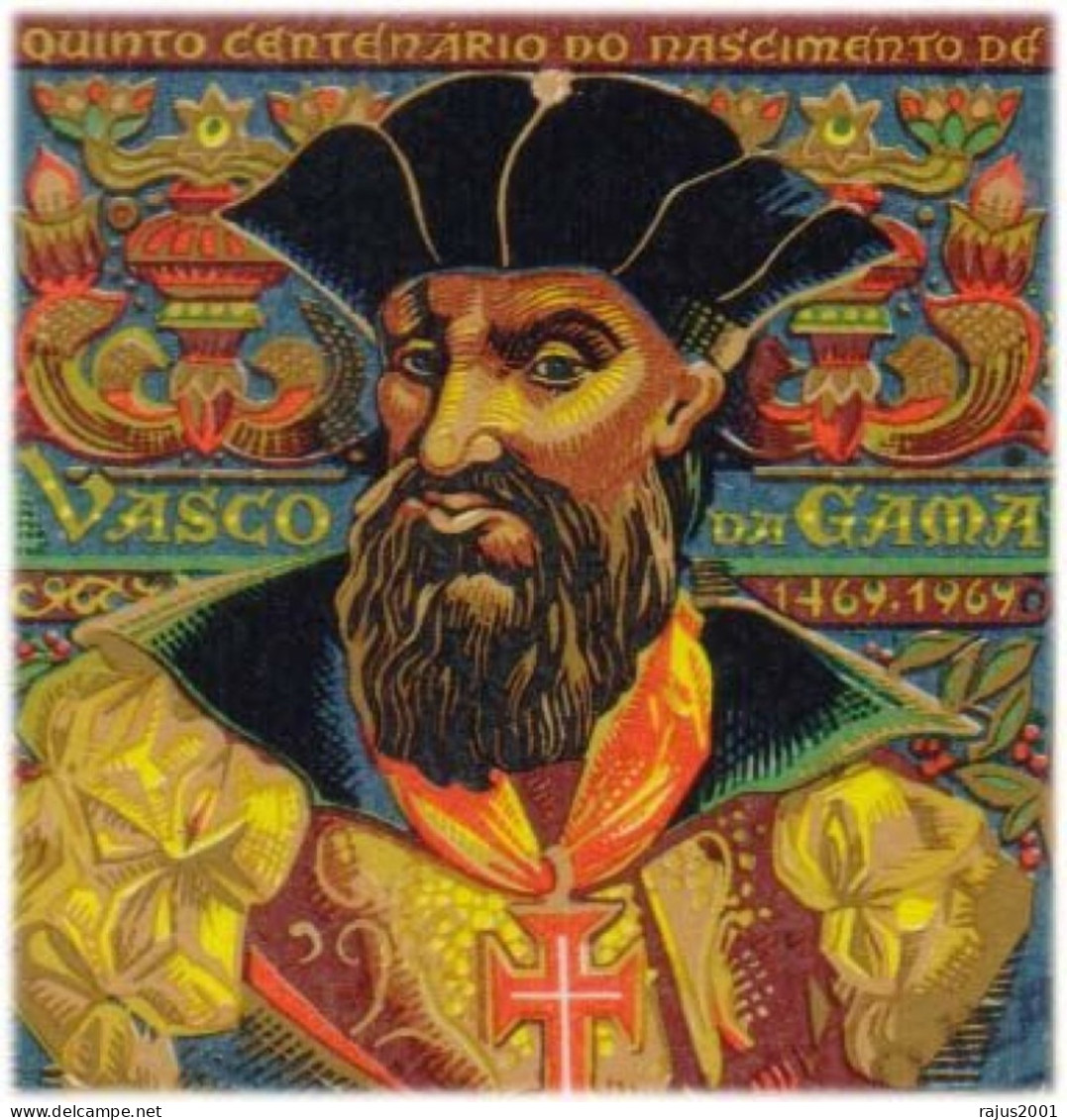 Vasco De Gama's Vessel From A Portuguese Catalogue 16th Century, Ship, India, Map, Explorer, Traveller, Voyage, FDC - Erforscher