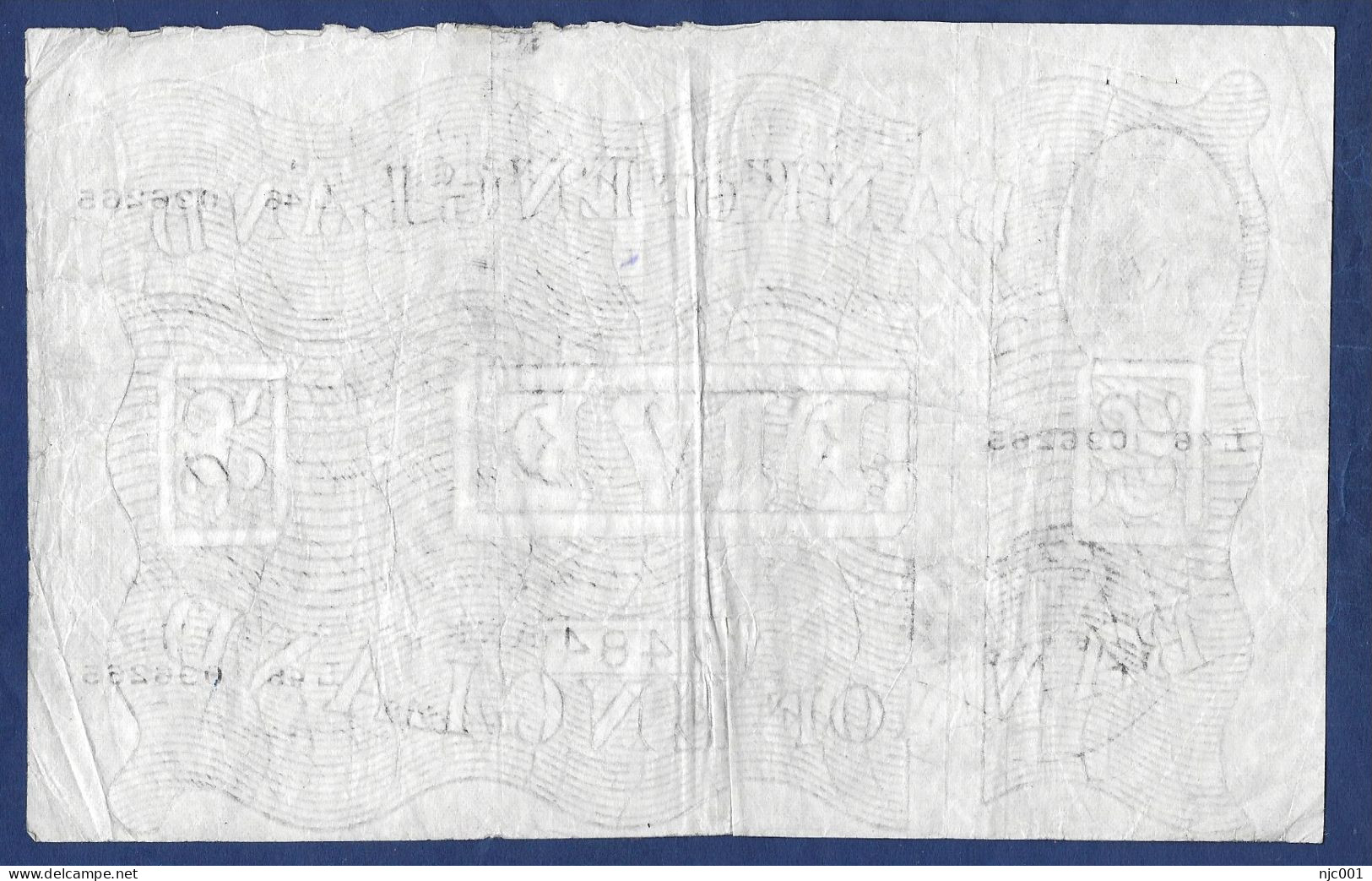 Peppiatt Genuine White 5 Pounds Banknote 1947 - 5 Pond