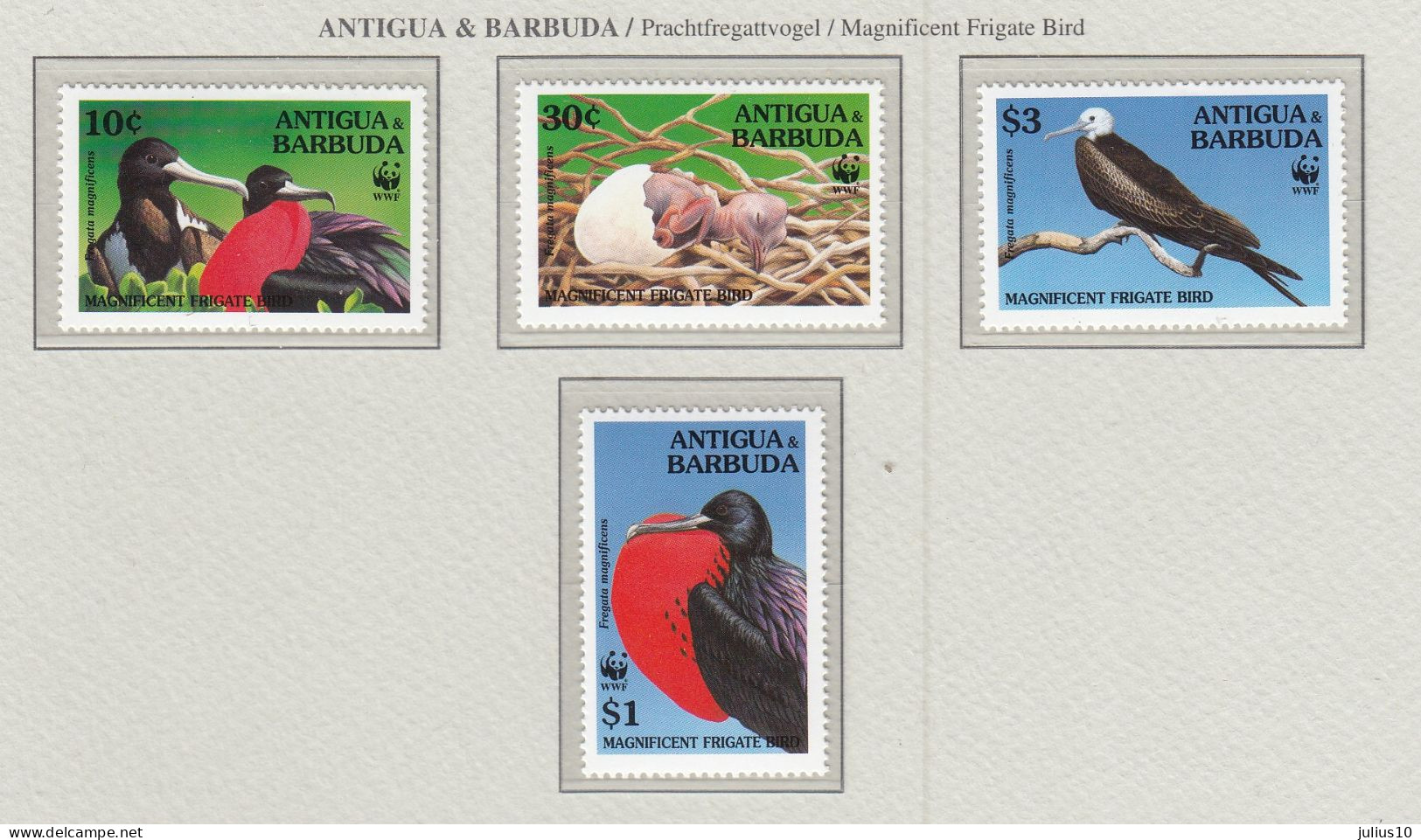 ANTIGUA And BARBUDA 1994 WWF Birds Mi 2096-2100 MNH(**) Fauna 513 - Autres & Non Classés