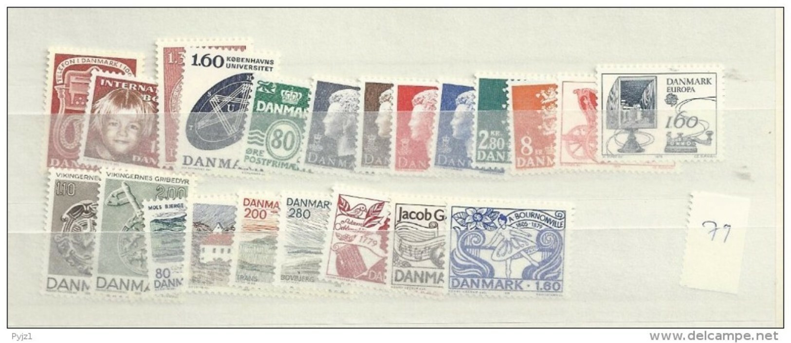 1979 MNH Denmark, Dänemark, Year Complete, Postfris - Años Completos