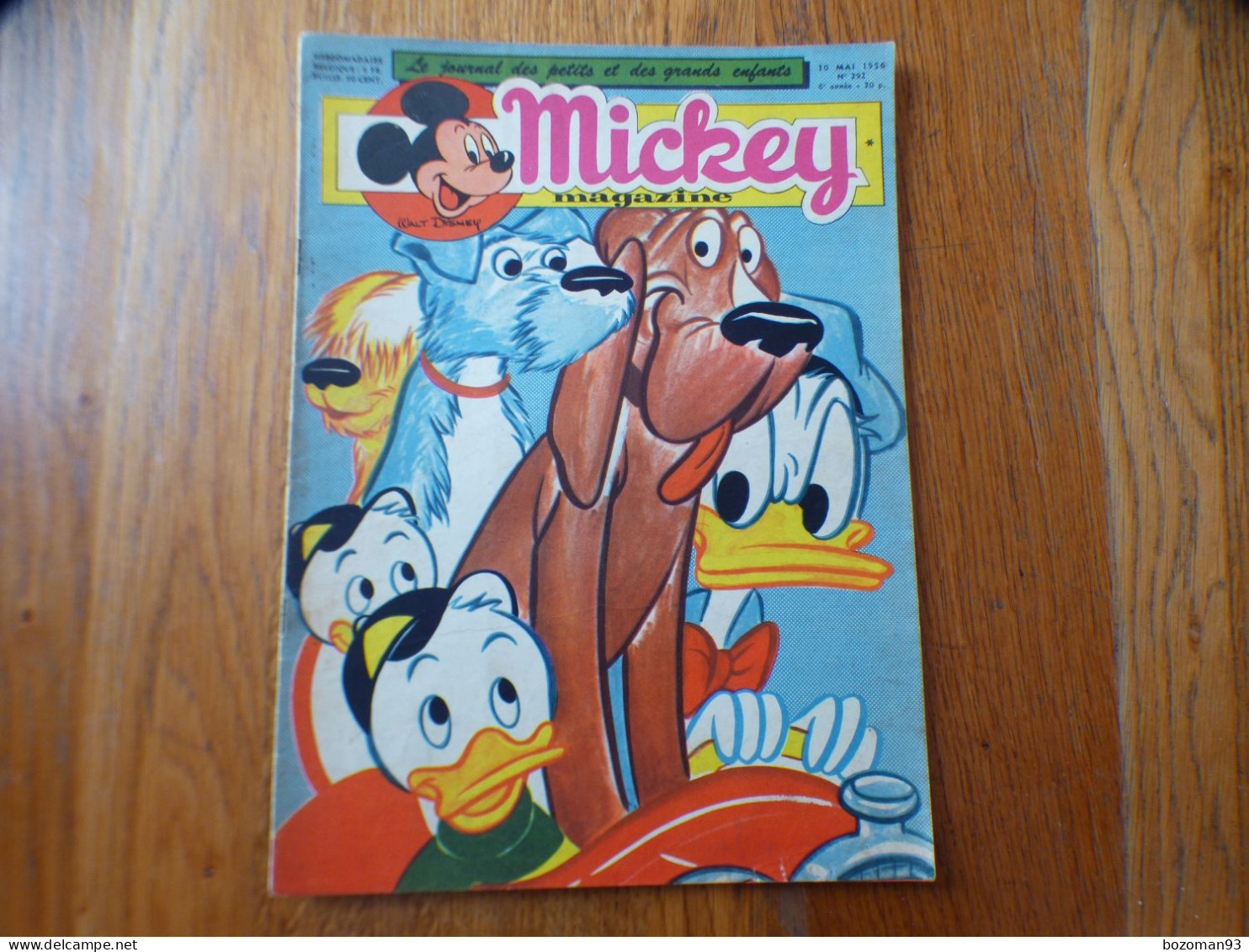 JOURNAL MICKEY BELGE  N° 292 Du 10/05/1956 COVER MICKEY + BELLE ET LE CLOCHARD - Journal De Mickey