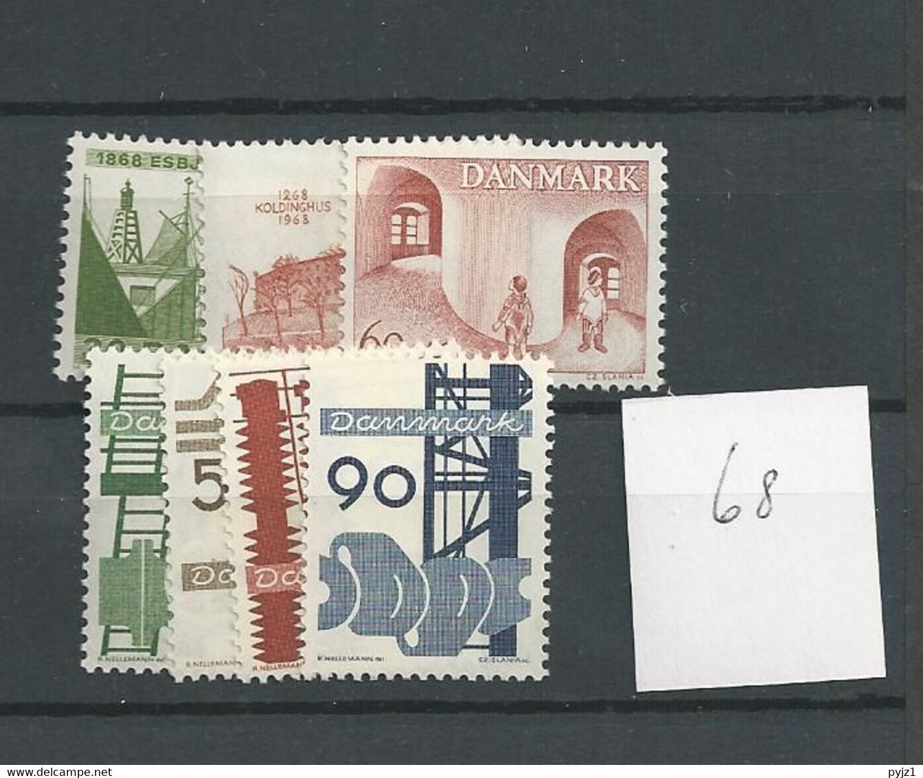 1968 MNH Denmark, Year Complete, Postfris** - Full Years