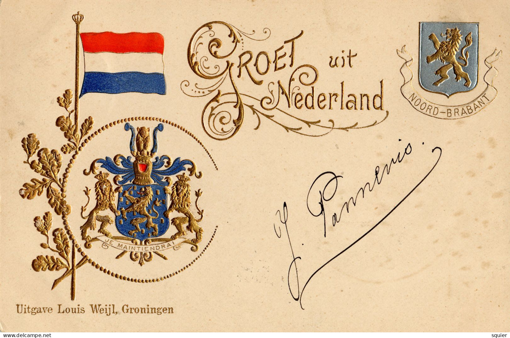 Louis Weijl ,Groet Uit, Poststempel 1900 - Altri & Non Classificati