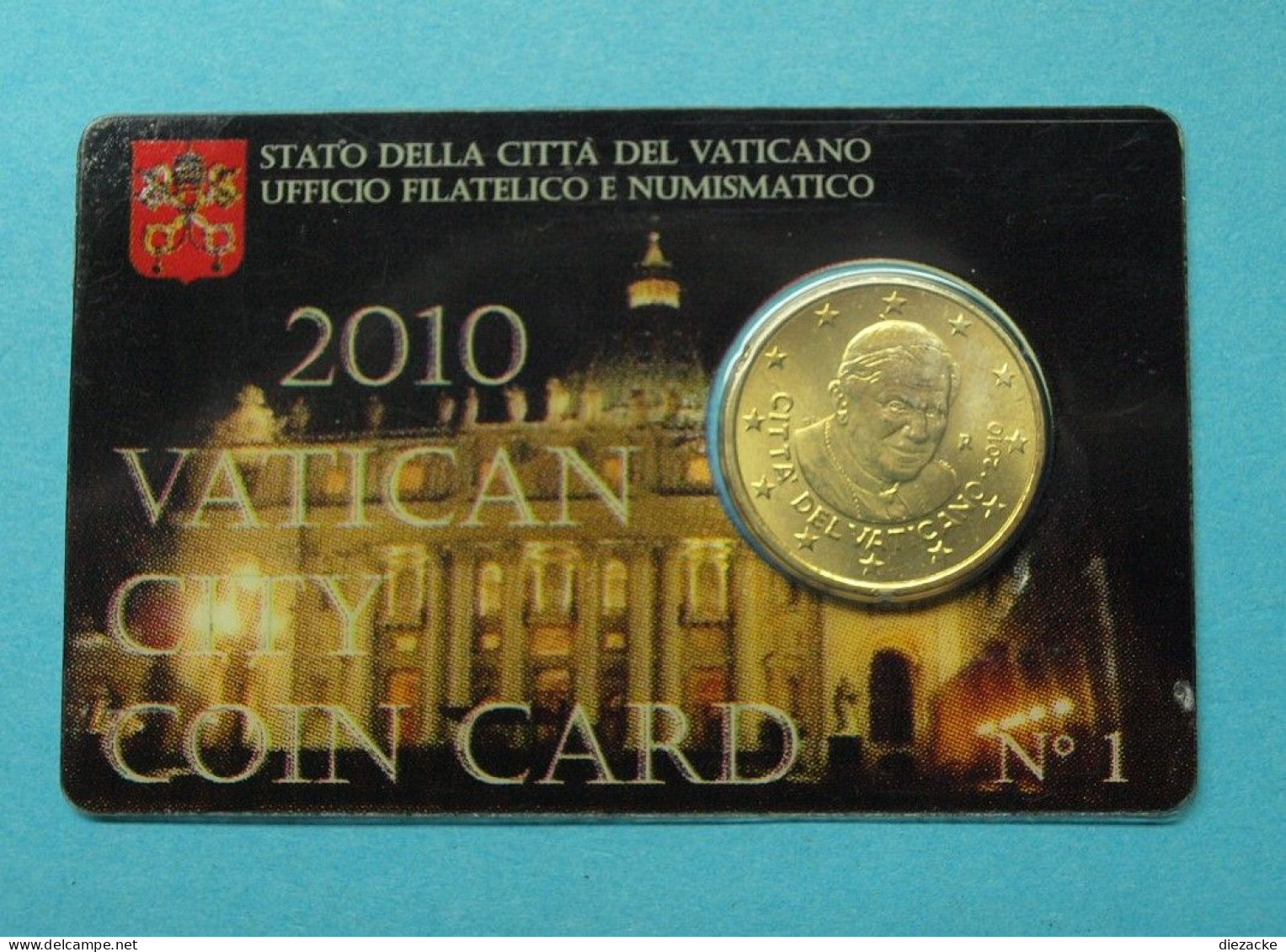 Vatikan 2010 Coincard 50 Cent No. 1 Unzirkuliert (M5370 - Vaticano