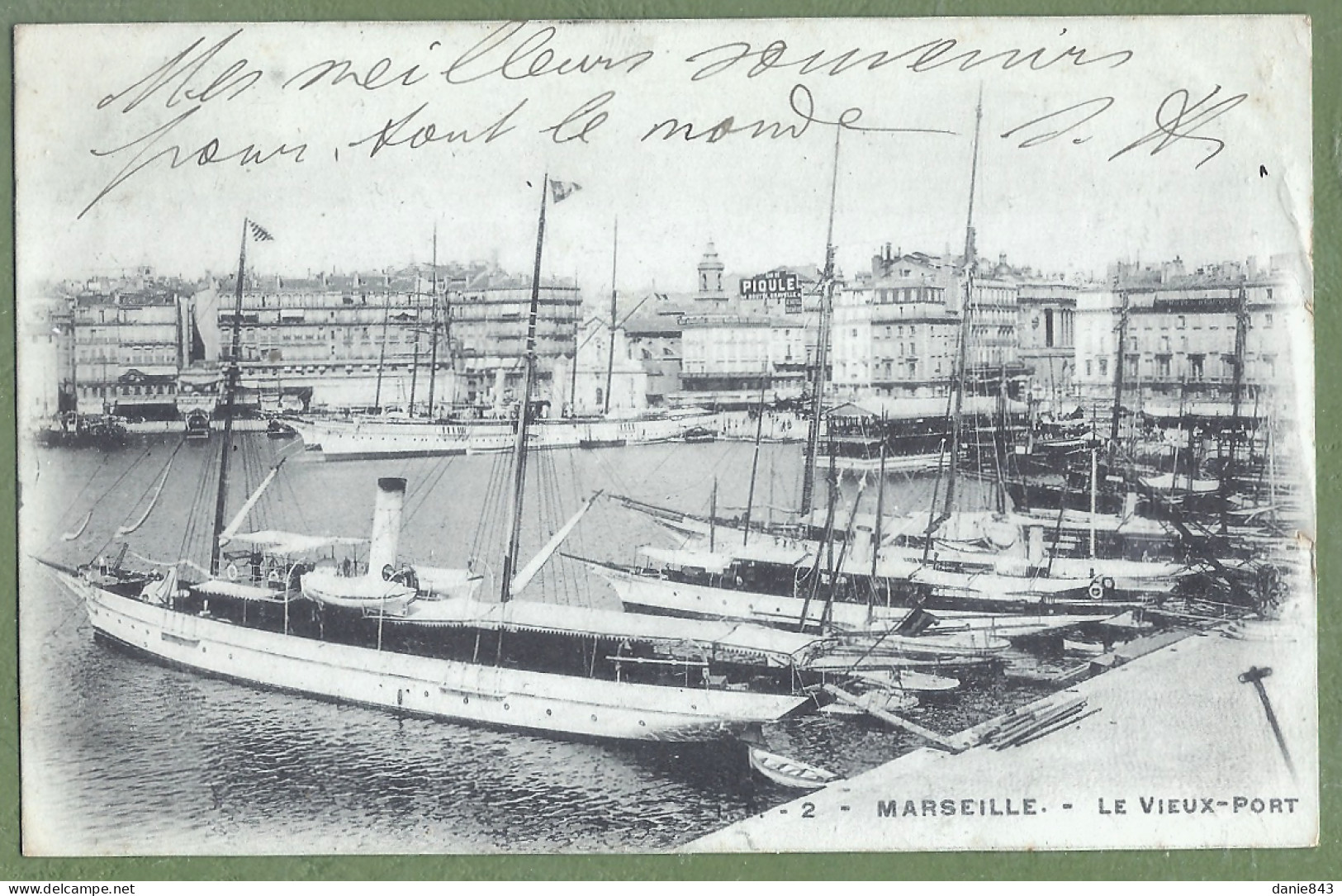 CPA Dos Précurseur - BOUCHES DU RHONE - MARSEILLE - LE VIEUX PORT - Yacht à Voiles Amarrés - Old Port, Saint Victor, Le Panier