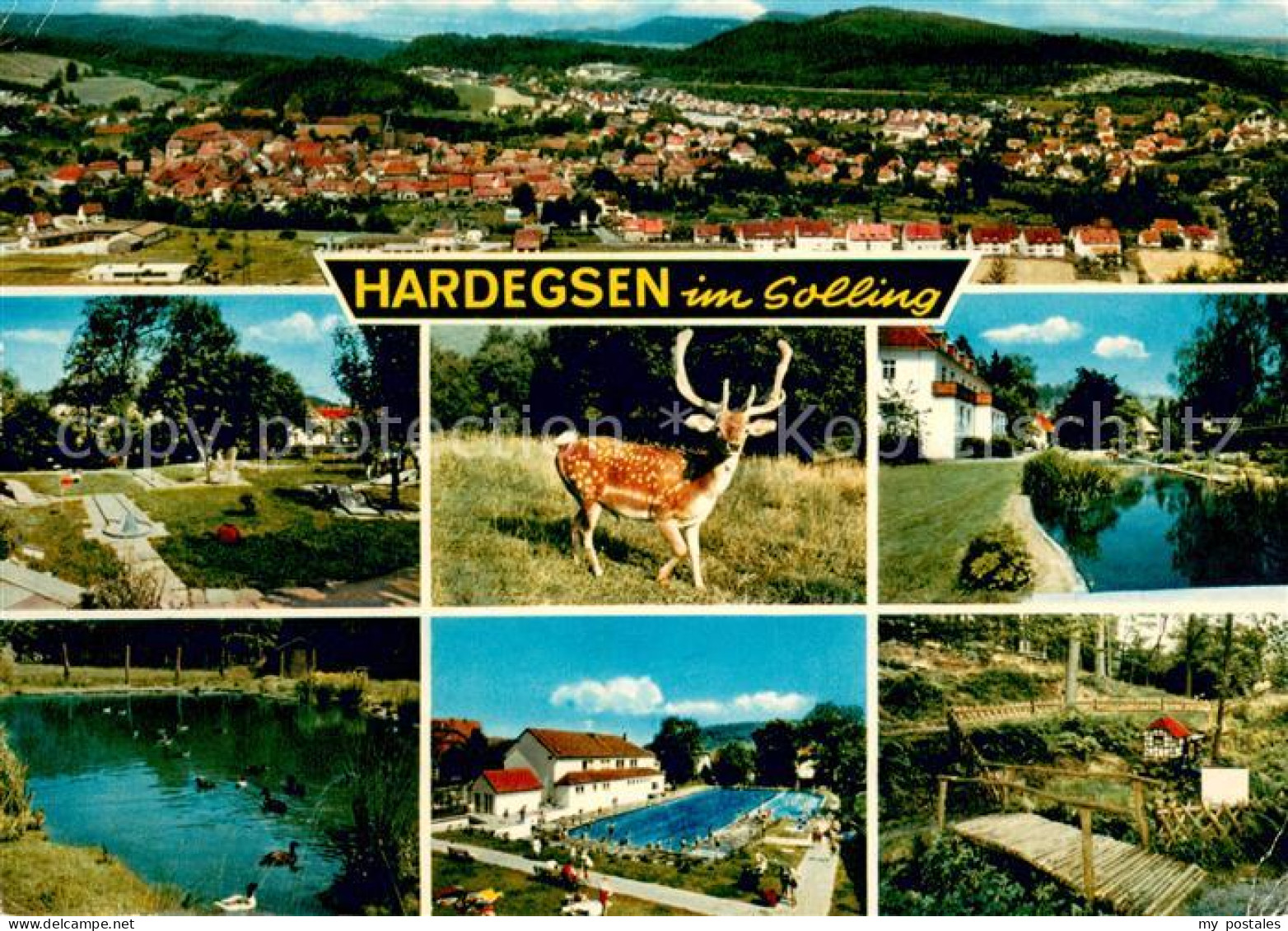 73673663 Hardegsen Panorama Minigolf Wildpark Schwanenteich Freibad Bruecke Hard - Hardegsen