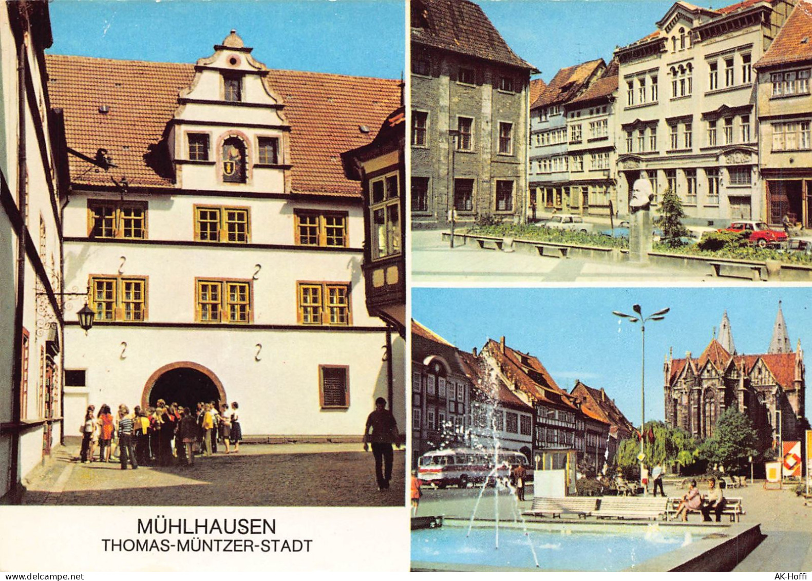 Mühlhausen In Thüringen Rathaus Karl Marx Platz Wilelm Pieck Platz Brunn - Muehlhausen