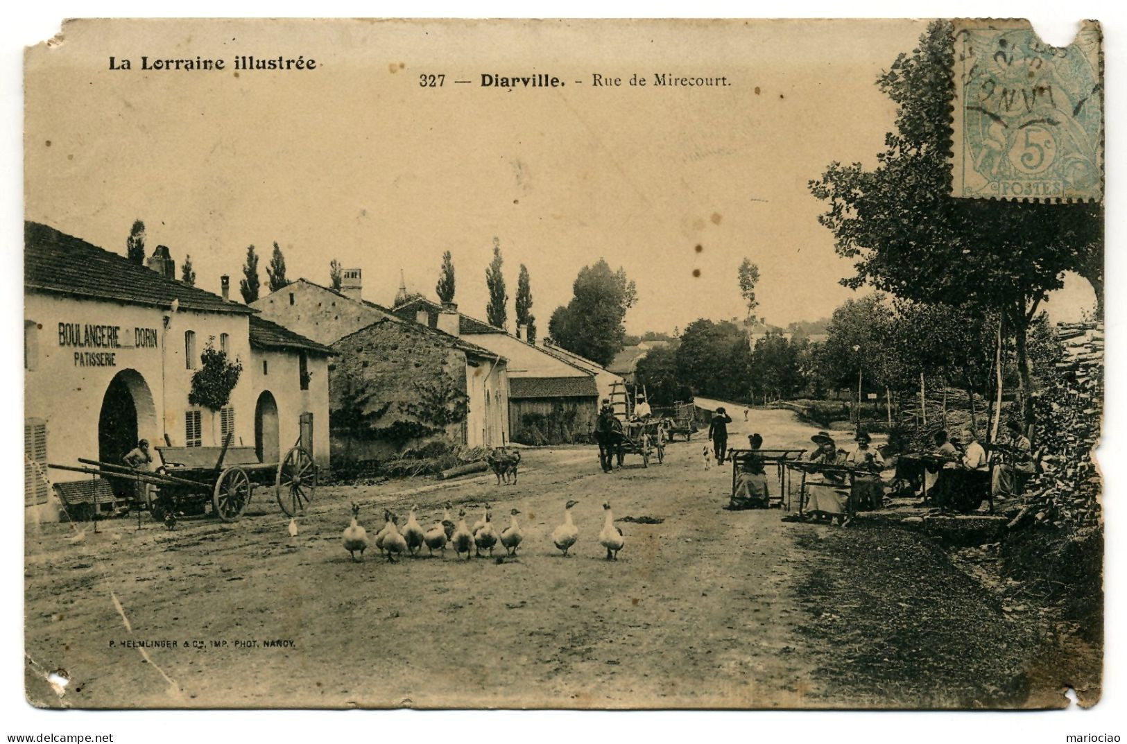 C-FR54930 DIARVILLE Rue De Mirecourt à Gauche Boulangerie Et Patisserie RARE Et SYMPA - Sonstige & Ohne Zuordnung