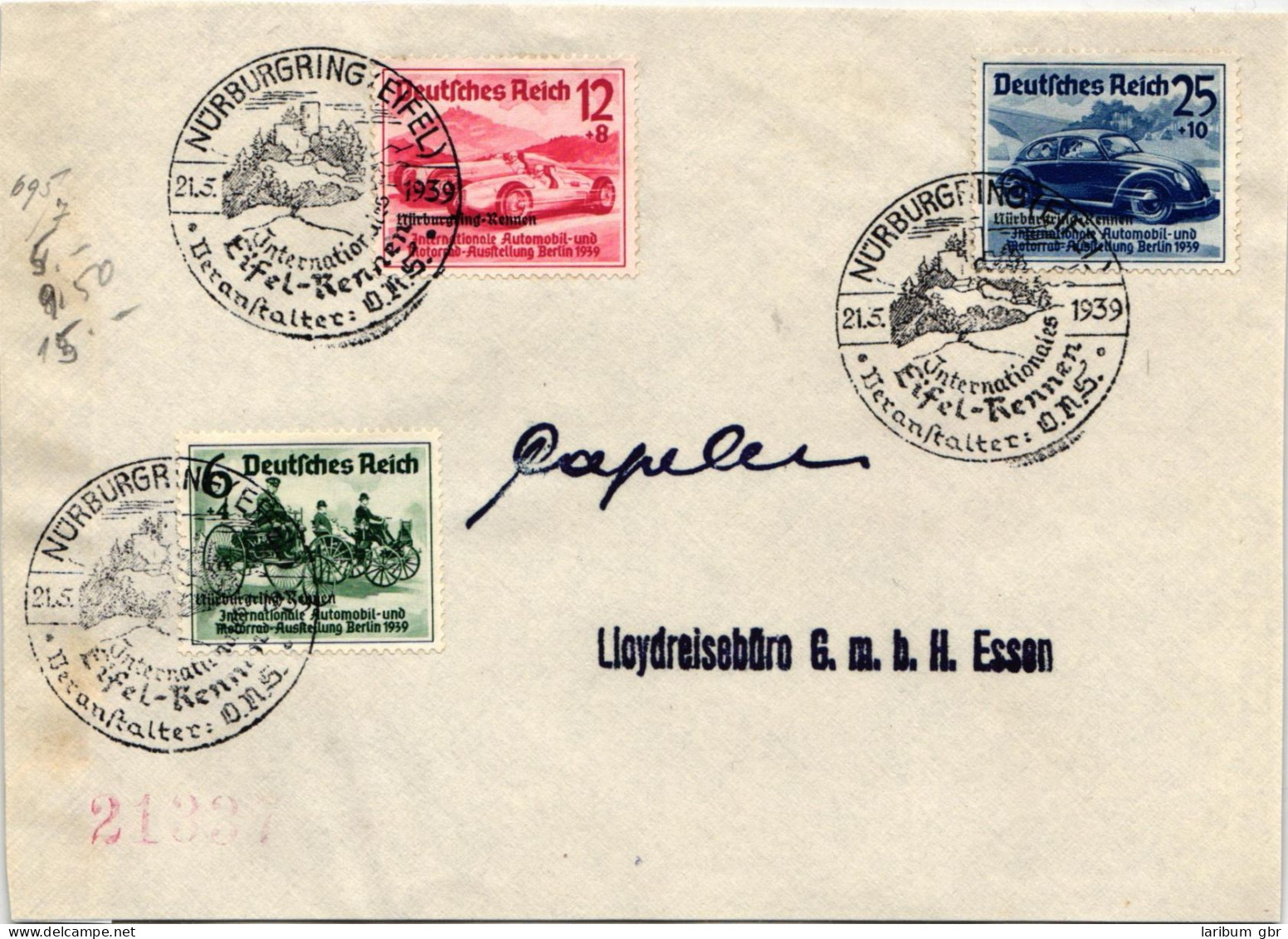 Deutsches Reich 695-697 Auf Brief Nur Vorderseite #NG043 - Other & Unclassified