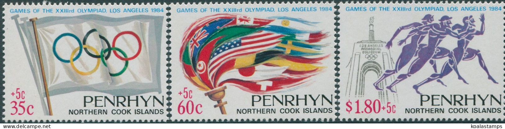 Cook Islands Penrhyn 1984 SG356-358 Olympic Games Set MNH - Penrhyn
