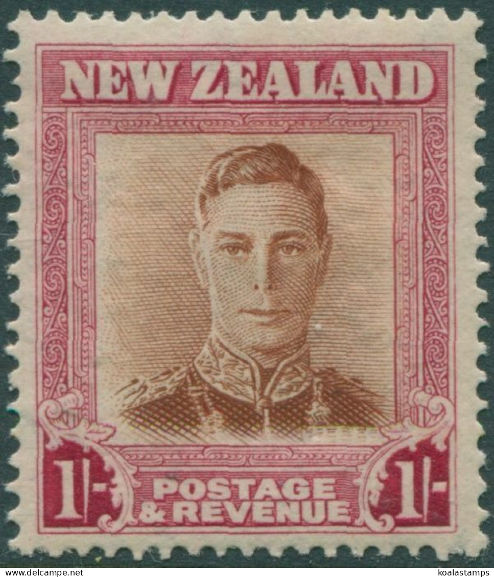 New Zealand 1947 SG686 1/- Red-brown And Carmine KGVI MLH - Altri & Non Classificati