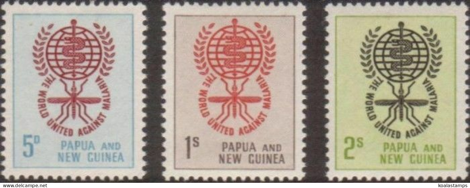 Papua New Guinea 1962 SG33-35 Malaria Eradication Set MLH - Papouasie-Nouvelle-Guinée