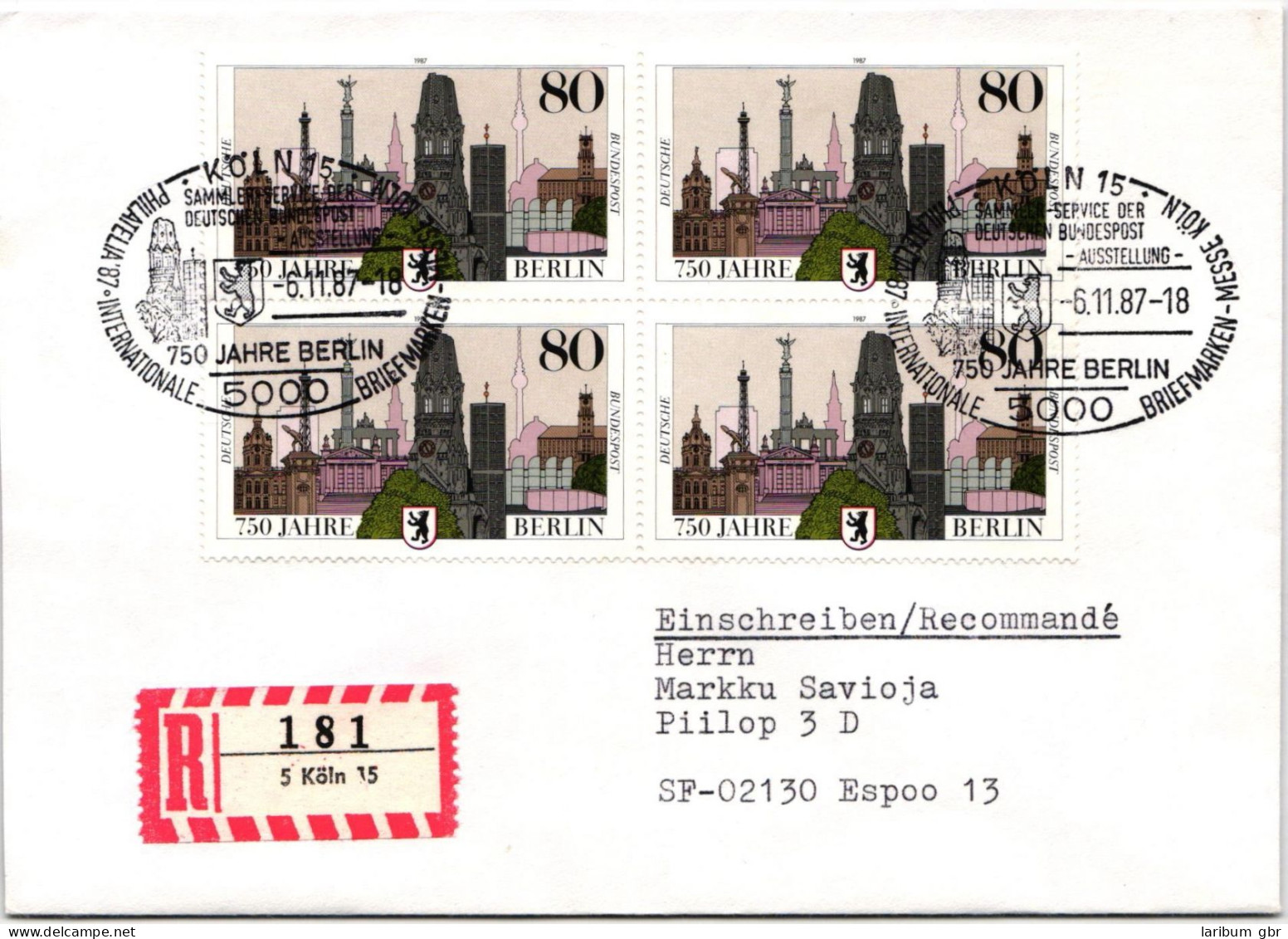BRD Bund 1306 Auf Brief Als Mehrfachfrankatur Vom Erstag #NG134 - Other & Unclassified