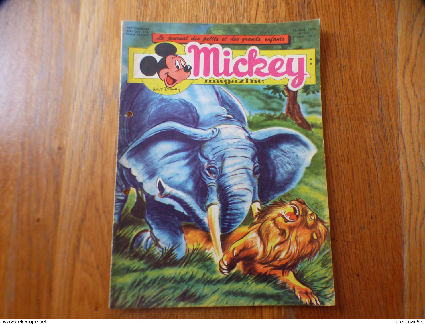 JOURNAL MICKEY BELGE  N° 293 Du 17/05/19567 BELLE ET LE CLOCHARD - Journal De Mickey