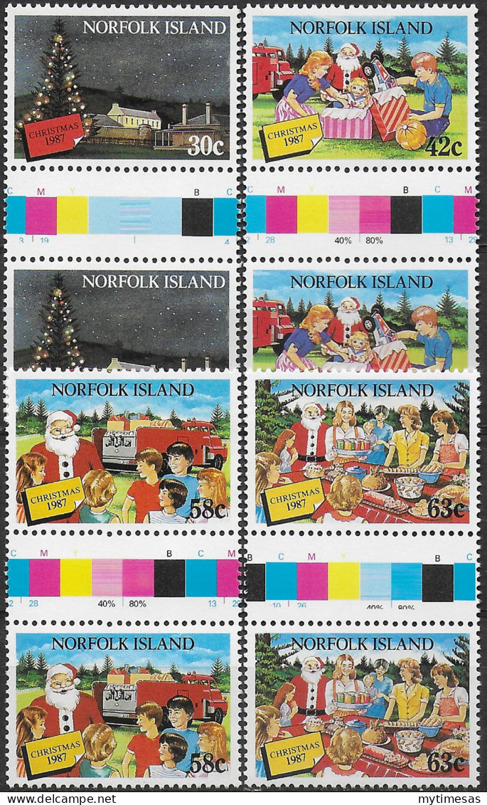 1987 Norfolk Island Christmas 4v. MNH SG. N. 429/32 - Sonstige & Ohne Zuordnung