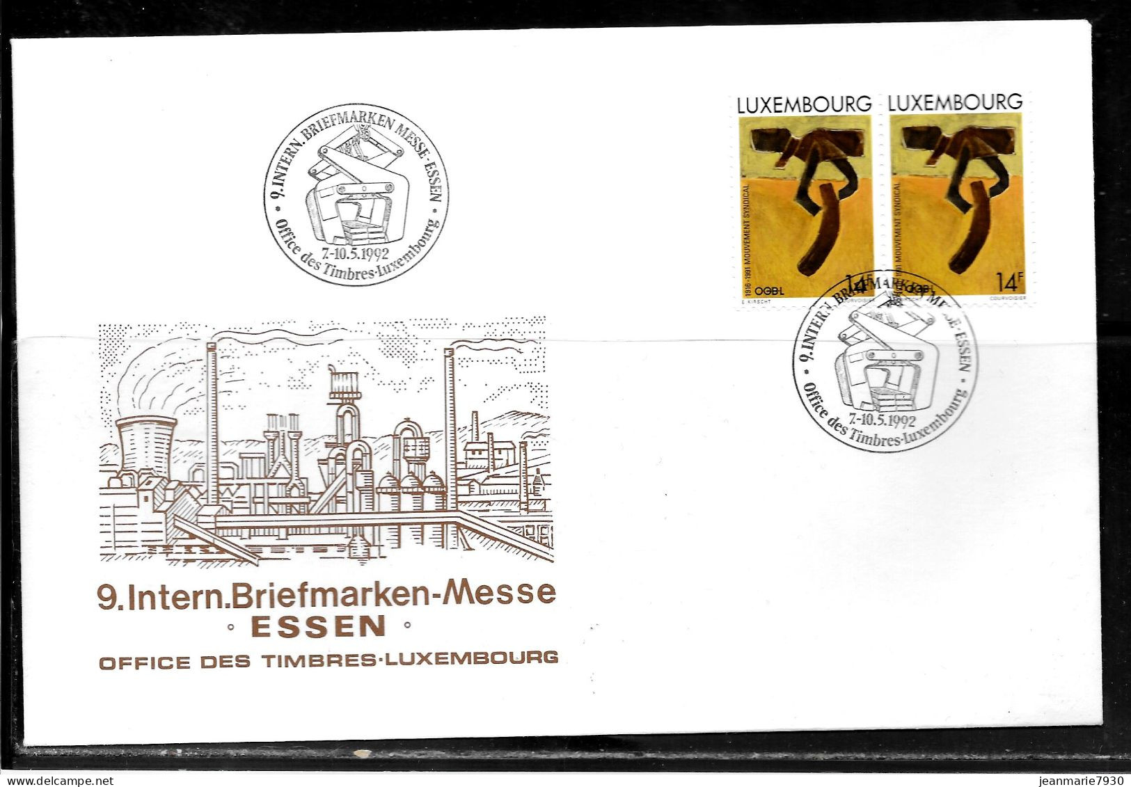 H379 - LETTRE DE LUXEMBOURG DU 10/05/92 - Storia Postale