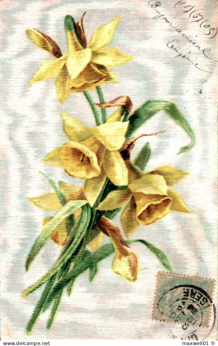 O5 - Carte Postale Fantaisie Gaufrée - Fleurs - Jonquilles - Fiori