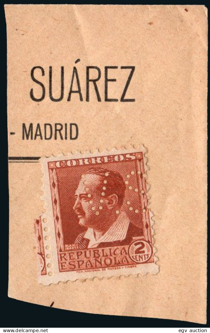 Madrid - Perforado - Edi O 662 - Fragmento "V.S" (Librería) - Used Stamps