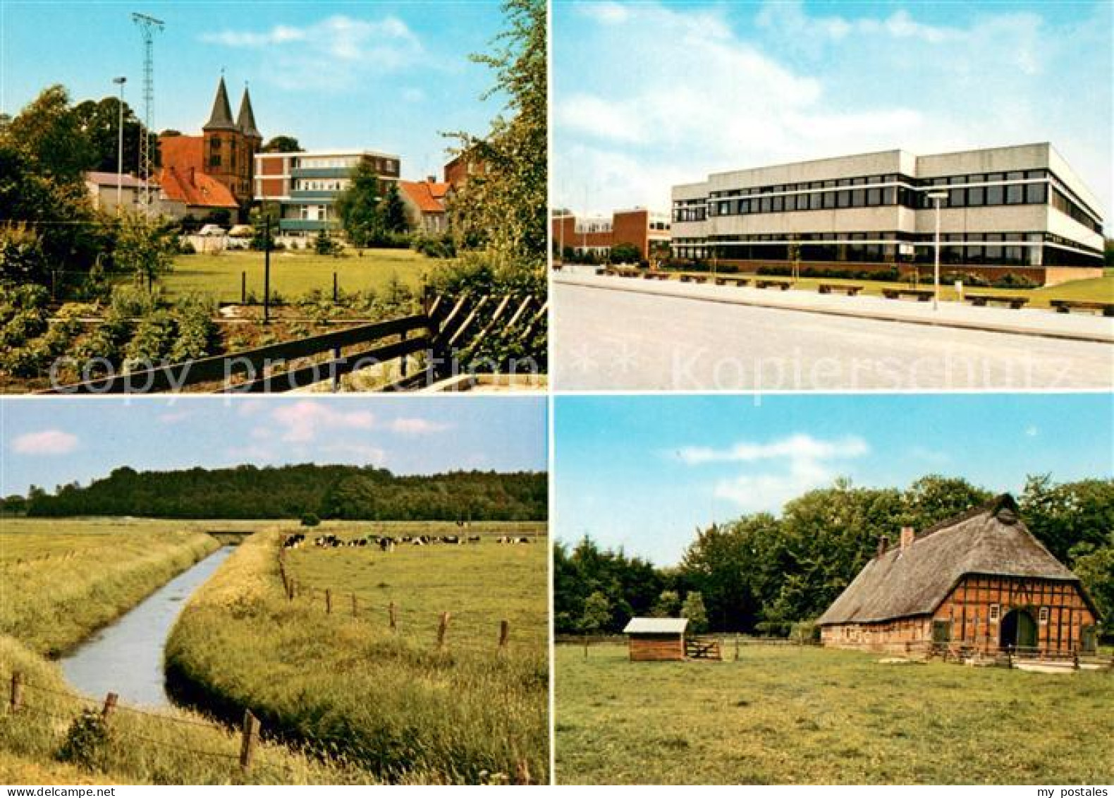 73673613 Beverstedt Kirche Schule Weide Bauernhaus Beverstedt - Other & Unclassified