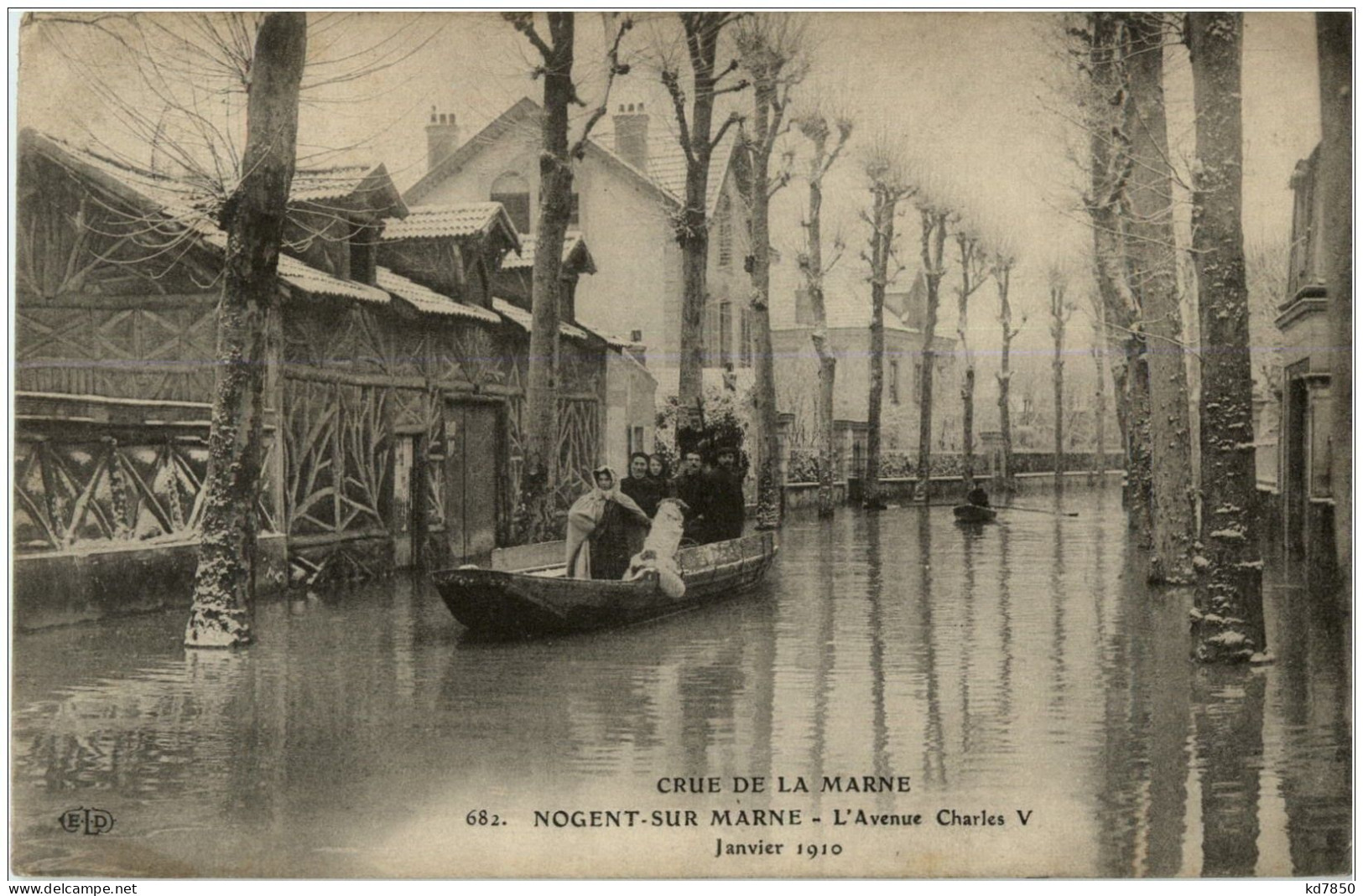 Nogent Sur Marne - L Avenue Charles V Janvier 1910 - Nogent Sur Marne