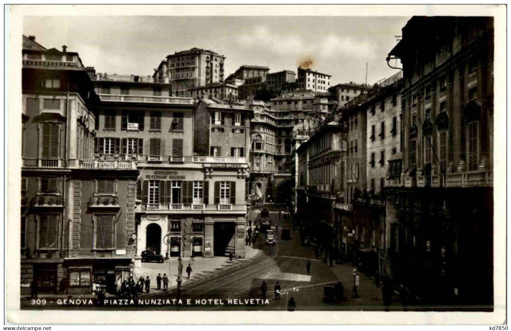 Genova - Piuazza Nunziata E Hotel Helvetia - Genova (Genoa)