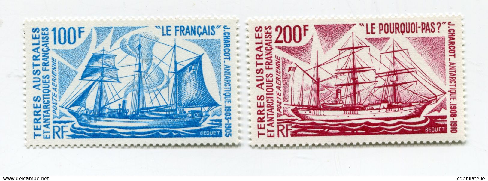 T. A.A. F. PA 38 / 39 ** BATEAUX D'EXPEDITIONS ANTARCTIQUES DE J. CHARCOT - Unused Stamps