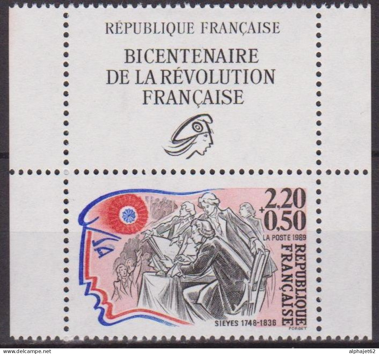 Révolution - FRANCE - Révolutionnaires: Siéyes - N° 2564 ** - 1989 - Ungebraucht