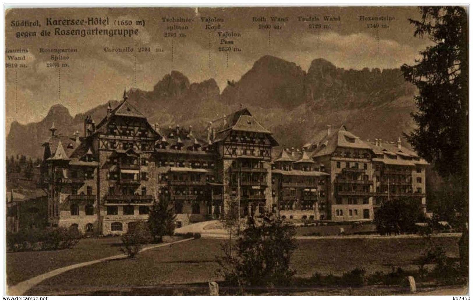 Karersee Hotel Gegen Die Rosengartengruppe - Other & Unclassified