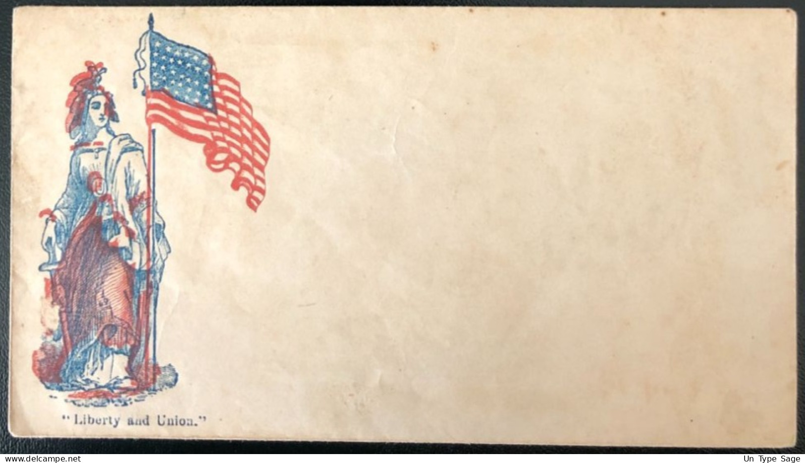 U.S.A, Civil War, Patriotic Cover - "Liberty And Union" - Unused - (C460) - Marcofilie