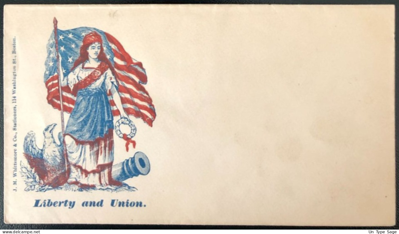 U.S.A, Civil War, Patriotic Cover - "Liberty And Union" - Unused - (C461) - Poststempel