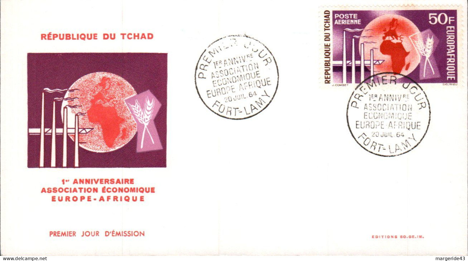 TCHAD FDC 1964 EUROPAFRIQUE - Chad (1960-...)