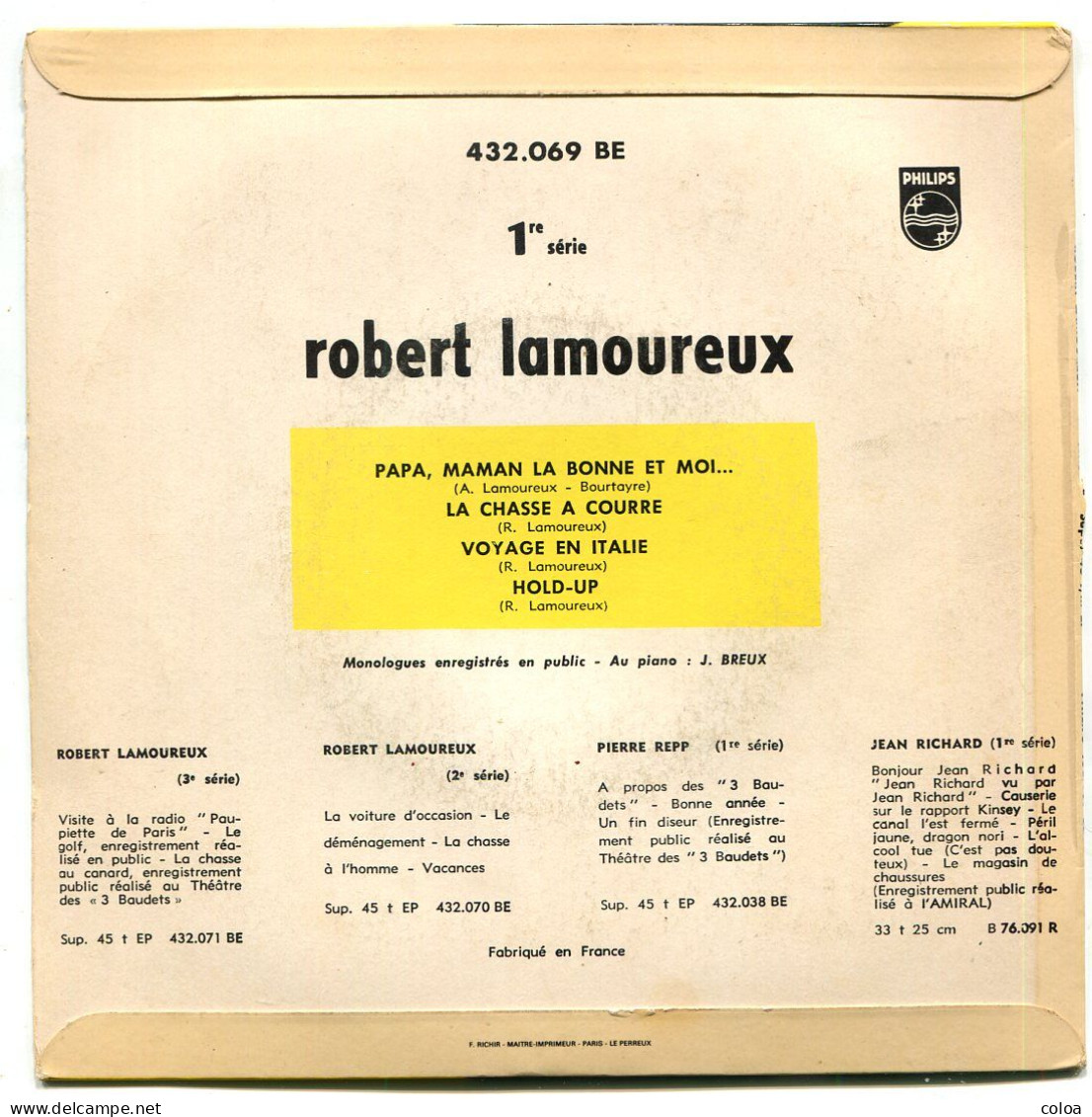 Robert LAMOUREUX Papa Maman La Bonne Et Moi La Chasse à Courre - Cómica