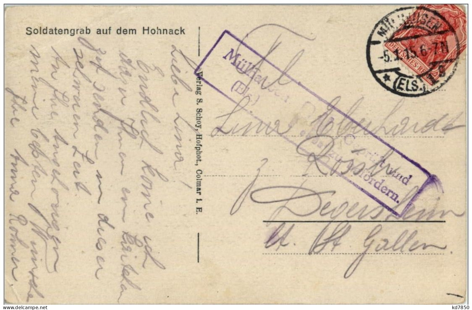 Soldatengrab Auf Dem Hohnack - Feldpost - Other & Unclassified