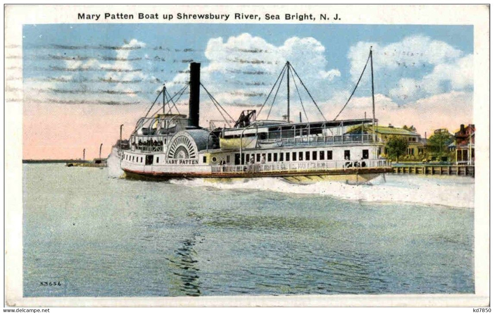 Mary Patten Boat Up Shrewsbury River - Sea Bright - Autres & Non Classés