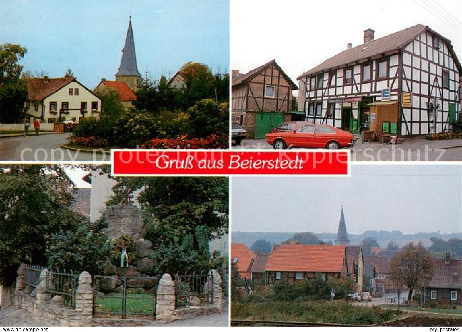 73673493 Beierstedt Ortsansichten Edekamarkt Fachwerkhaus Gedenkstein Beierstedt - Other & Unclassified