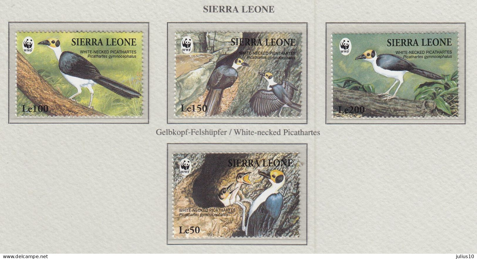 SIERRA LEONE 1994 WWF Birds Mi 2171-2174 MNH(**) Fauna 516 - Autres & Non Classés