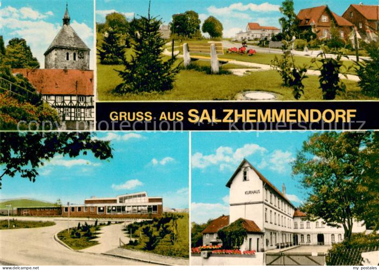 73673478 Salzhemmendorf Kirche Ortsansicht Parkanlagen Kurhaus Schule Salzhemmen - Other & Unclassified
