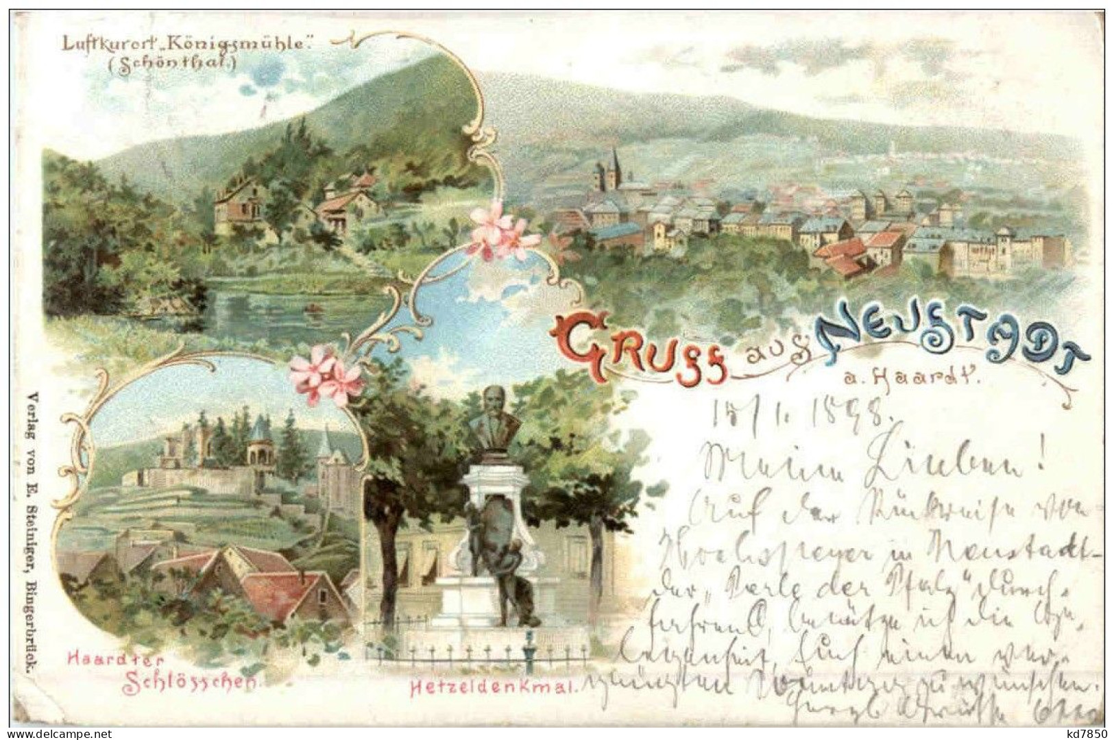 Gruss Aus Neustadt Haardt - Litho - Neustadt (Weinstr.)