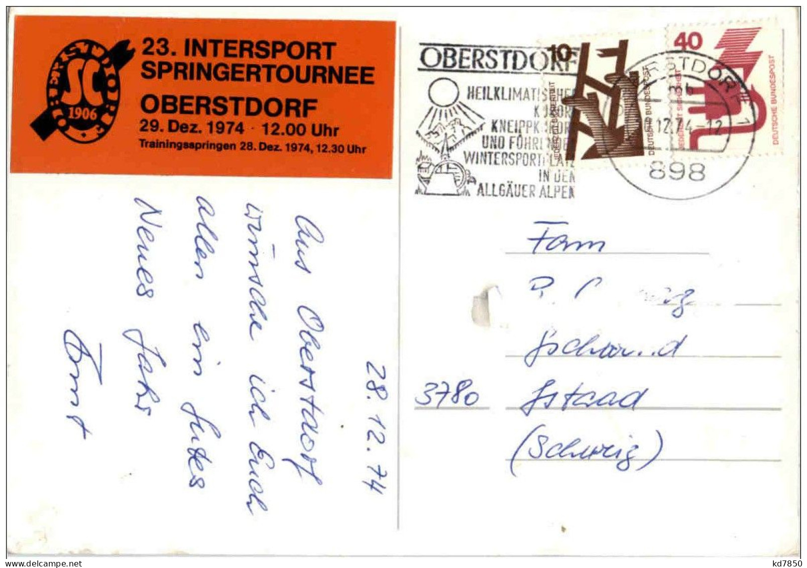 23. Internationale Springertournee 1974 Oberstdorf Garmisch Innsbruck Bischofshofen - Sport Invernali