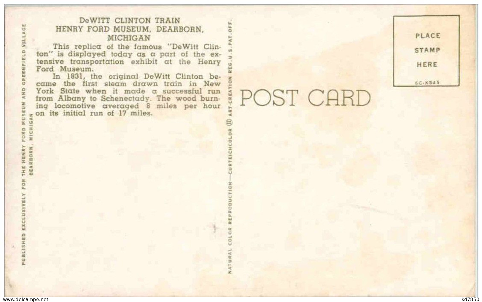De Witt Clinton Train - Autres & Non Classés