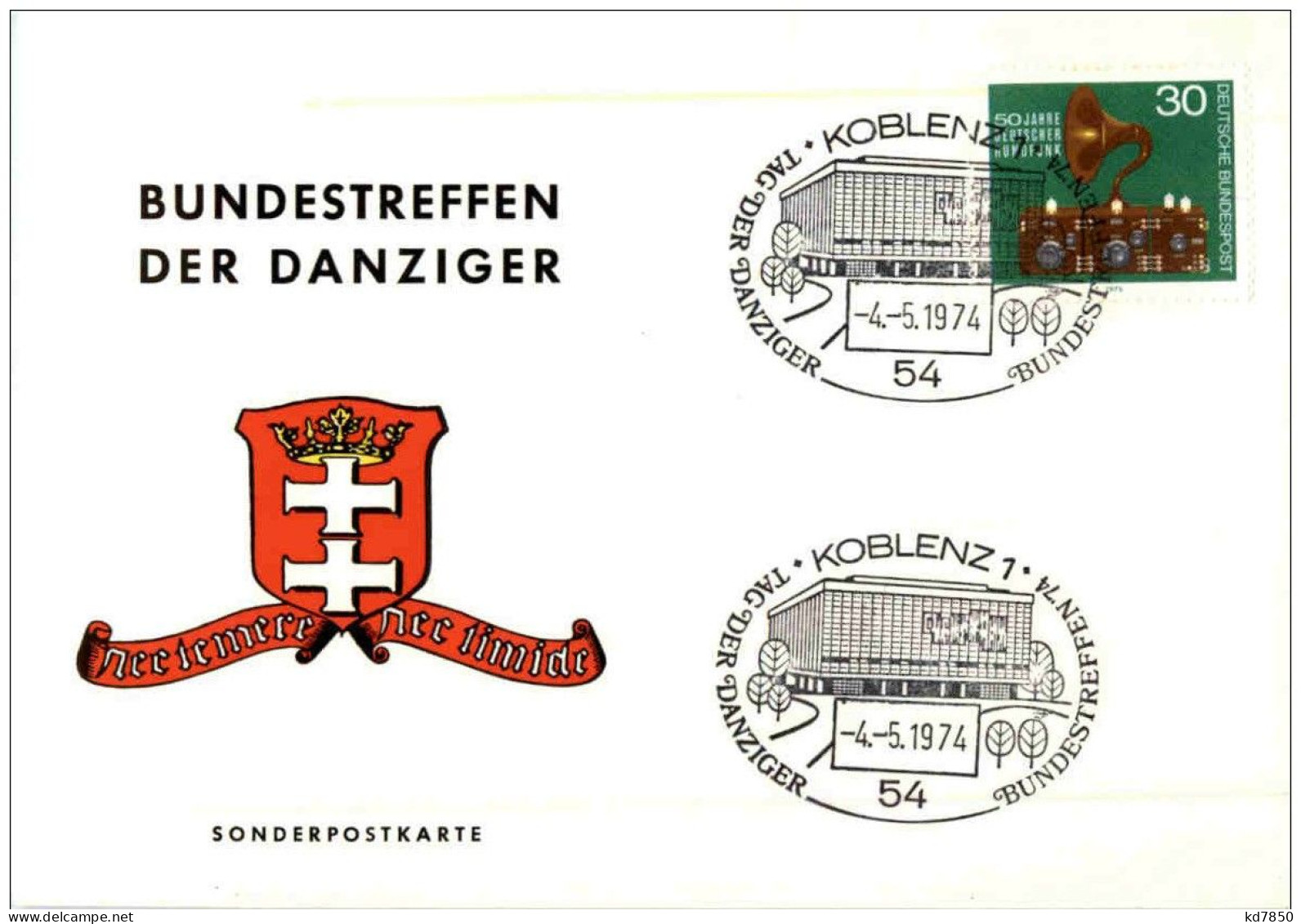 Danzig - Bundestreffen Der Danziger In Koblenz - Poland