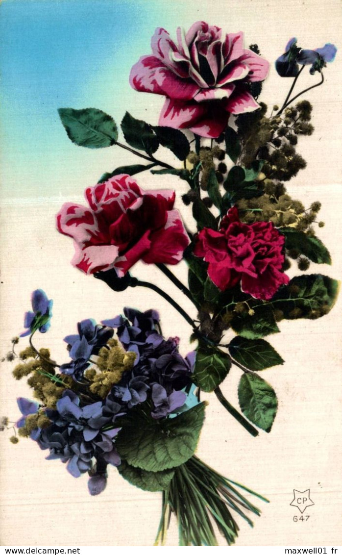 O5 - Carte Postale Fantaisie - Bouquets De Fleurs - CP - Fleurs