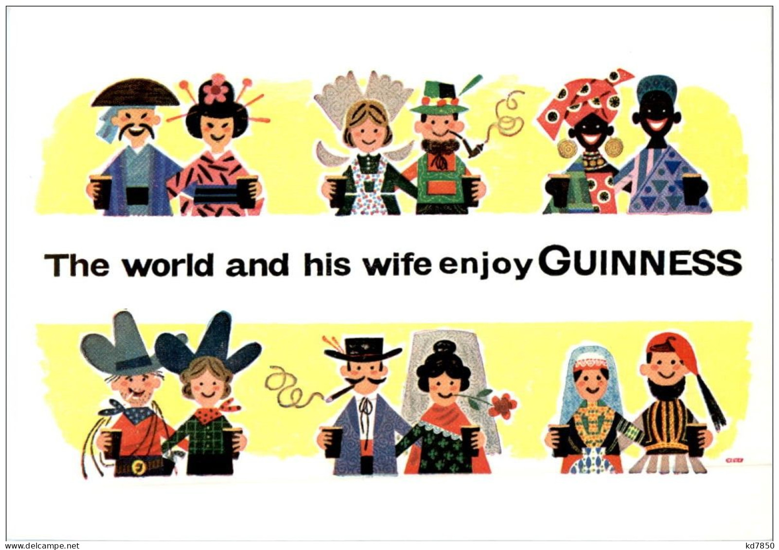 The World And His Wife Enjoy Guinness Beer - Werbepostkarten