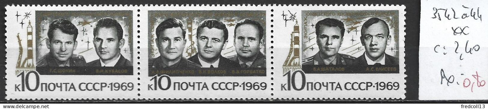 RUSSIE 3542 à 44 ** Côte 2.40 € - Russia & URSS