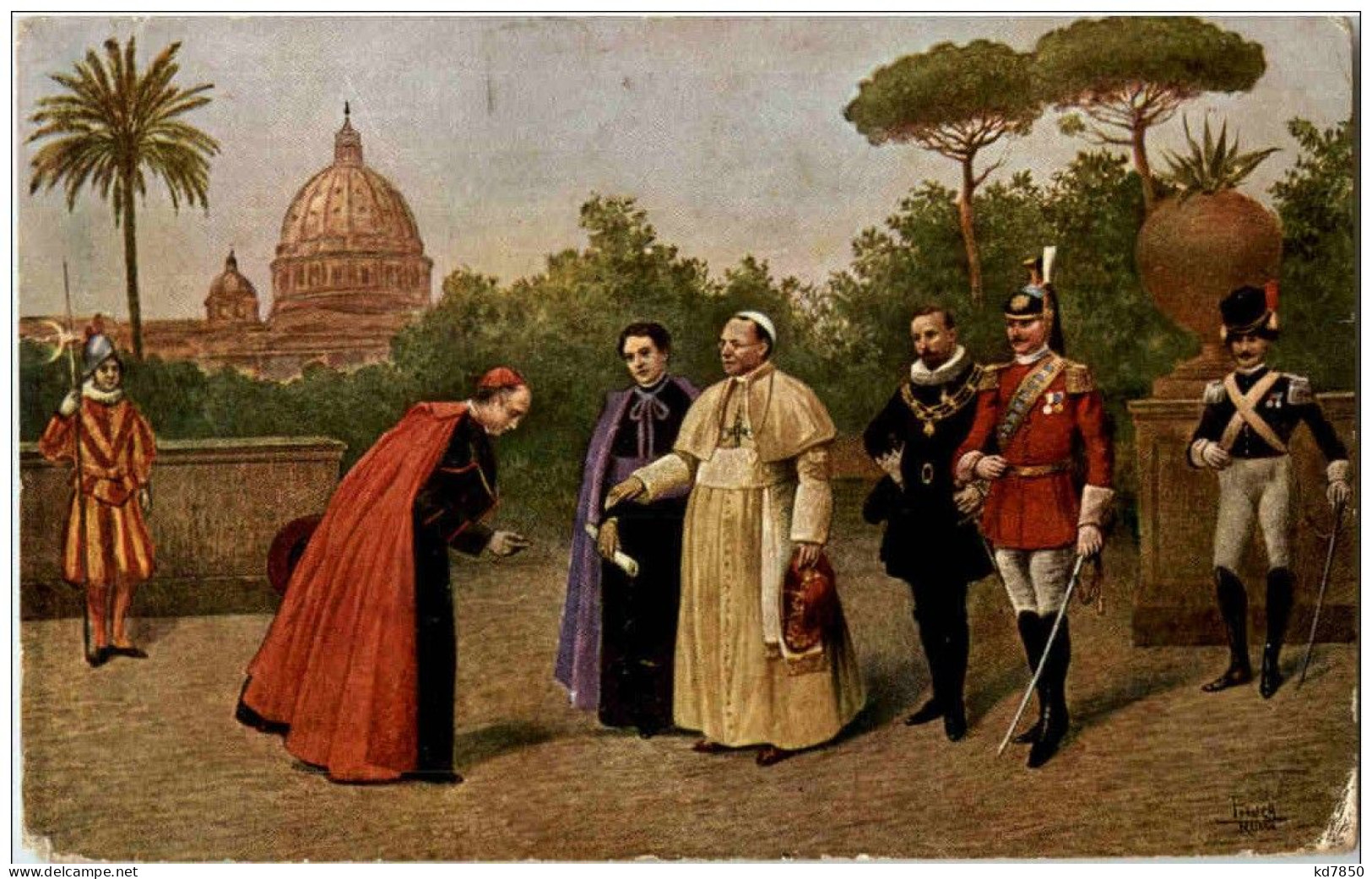 SS Pio XI E La Sua Corte Nei Giardini Vaticani - Vatikanstadt